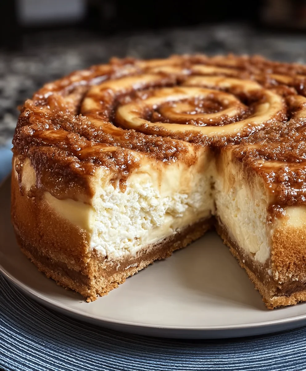 Cinnamon Roll Honeybun Cheesecake Bliss