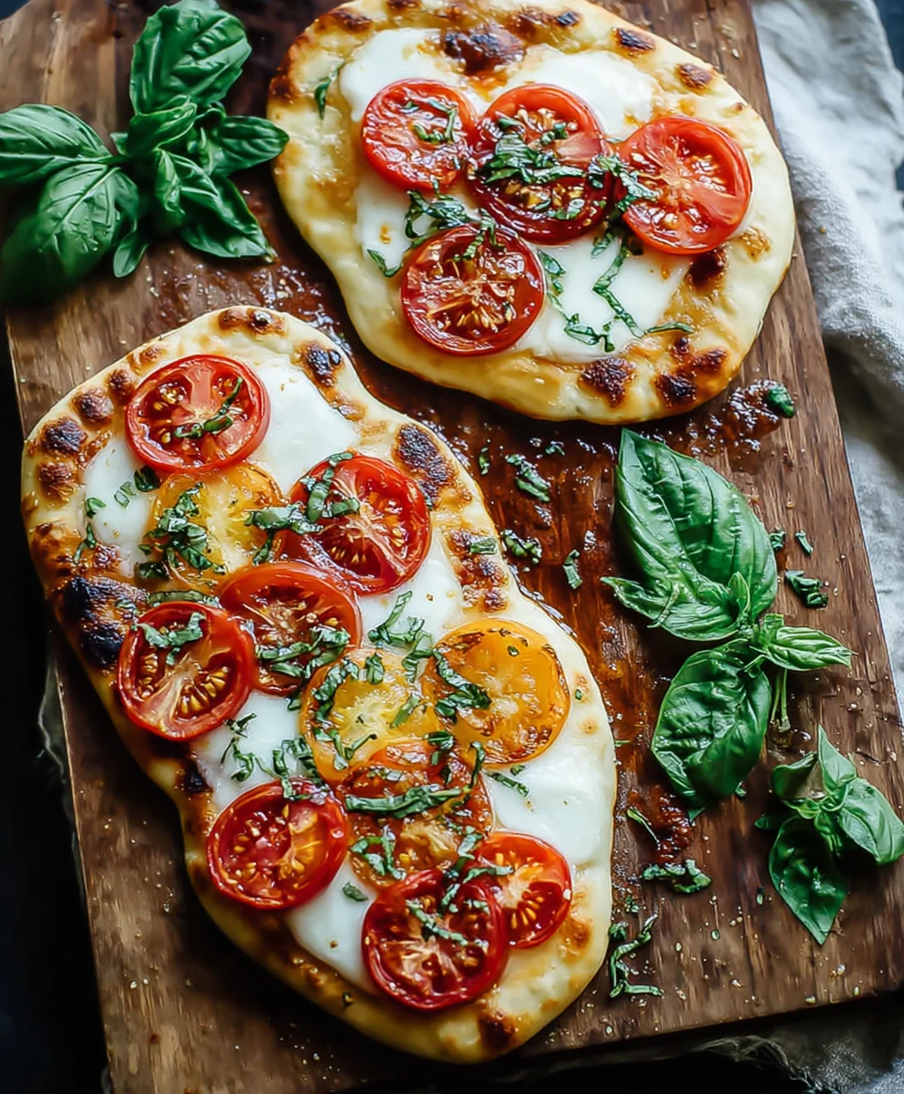 Easy Caprese Naan Pizza - Quick & Fresh Recipe