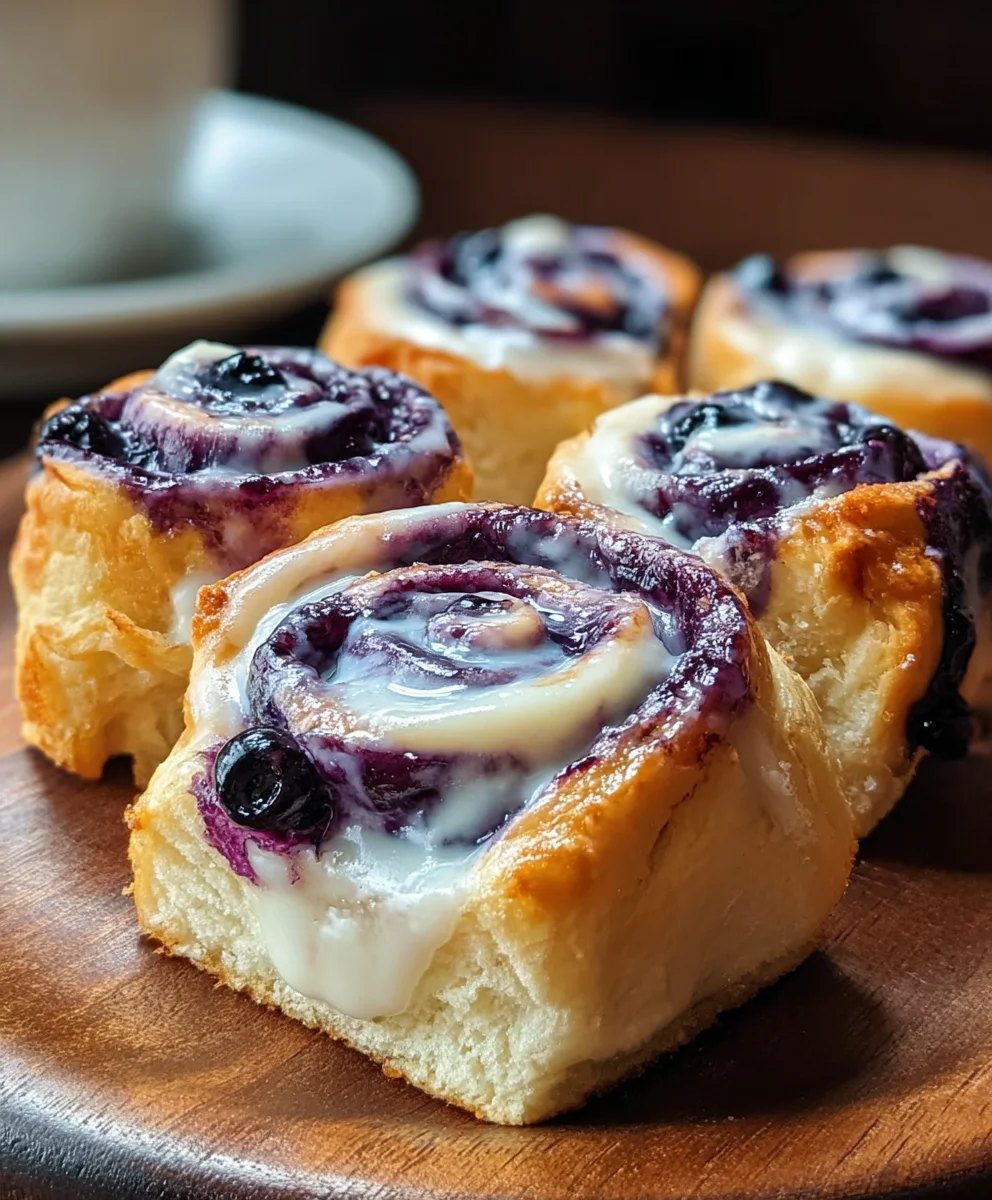 Blueberry Cheesecake Rolls-Easy Creamy Dessert