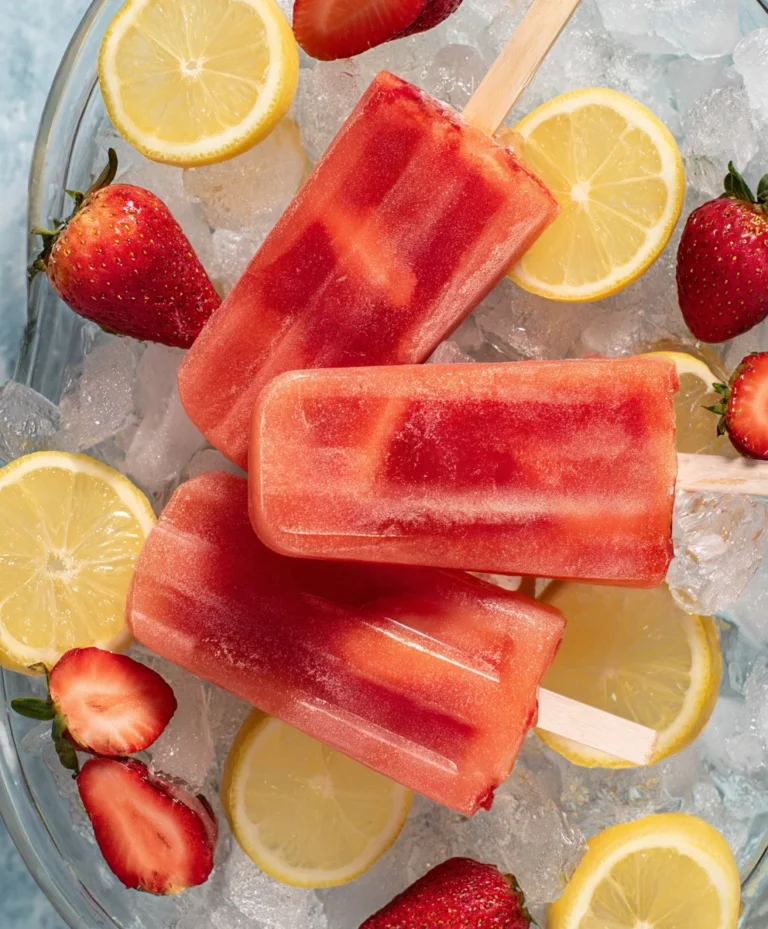 Strawberry Lemonade Popsicles-Refreshing Summer Treat
