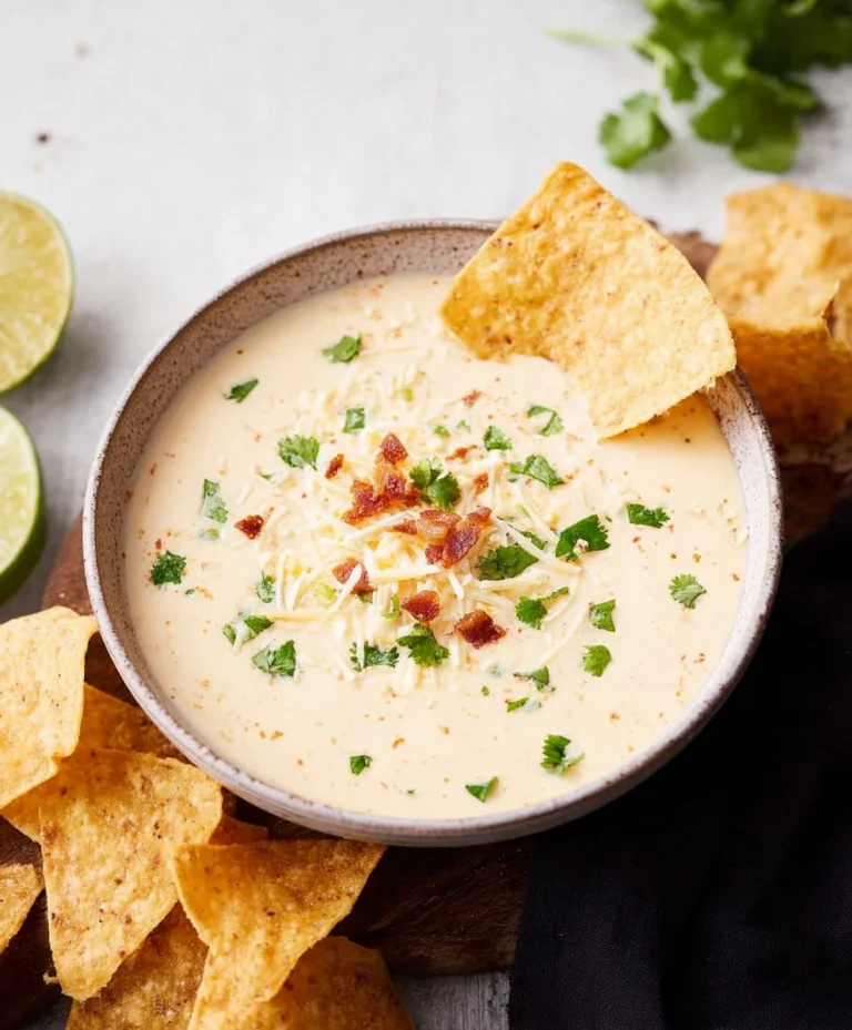 Easy Crockpot White Queso Dip Recipe