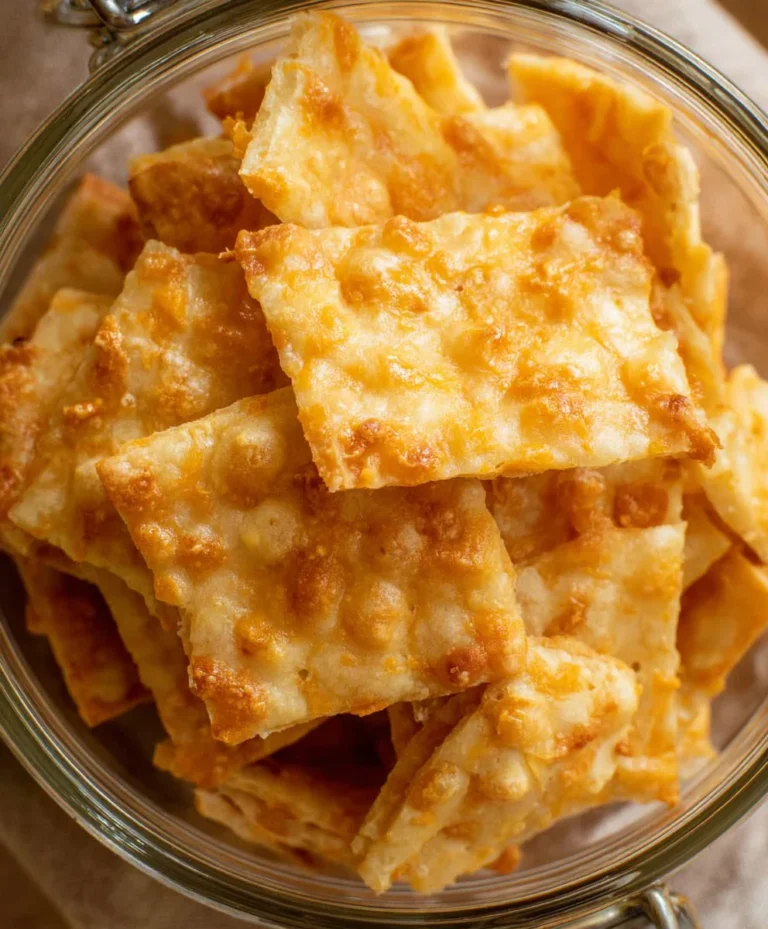 Crispy Sourdough Cheddar Crackers- Easy Homemade Recipe