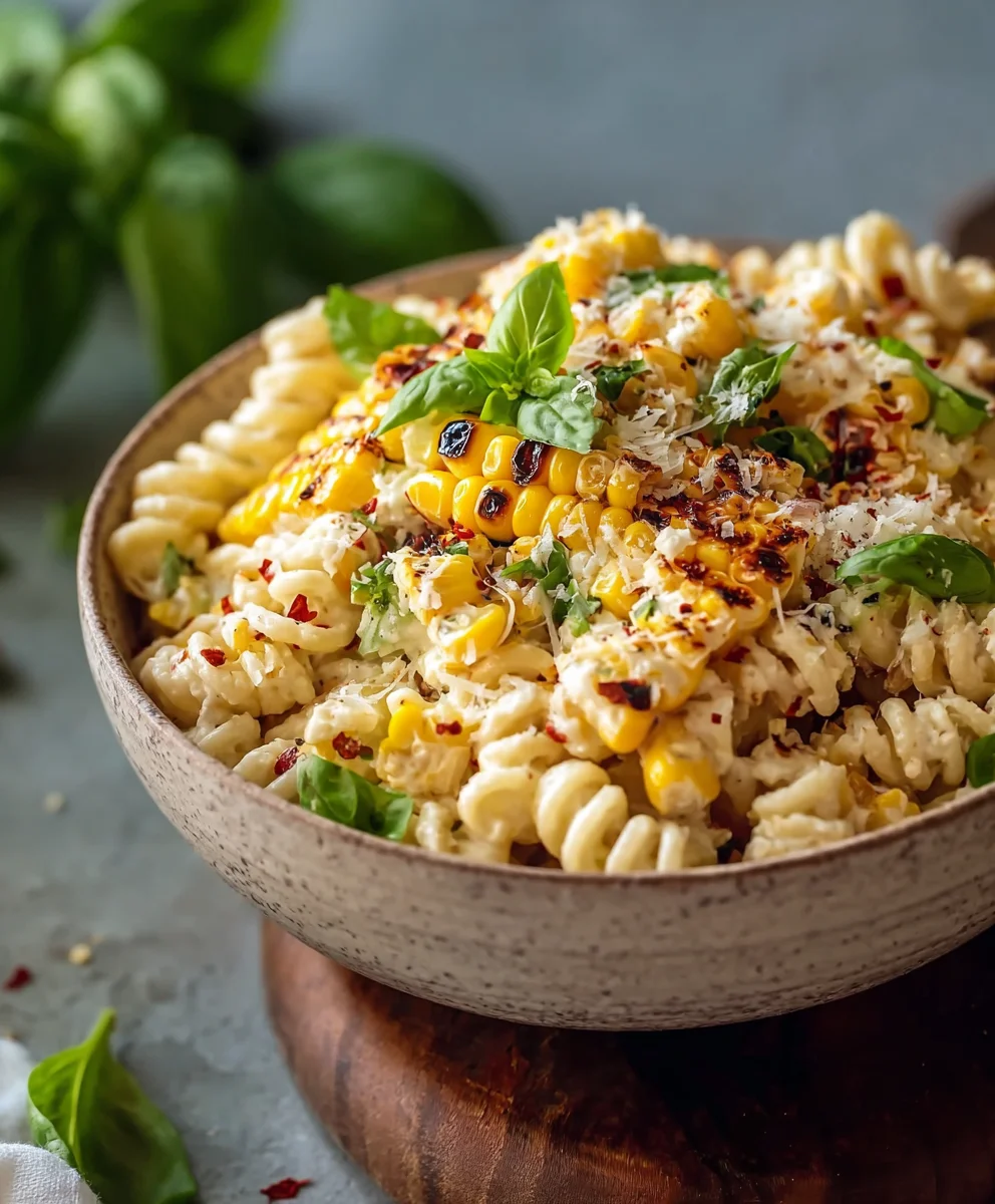 Creamy Street Corn Pasta Salad Recipe