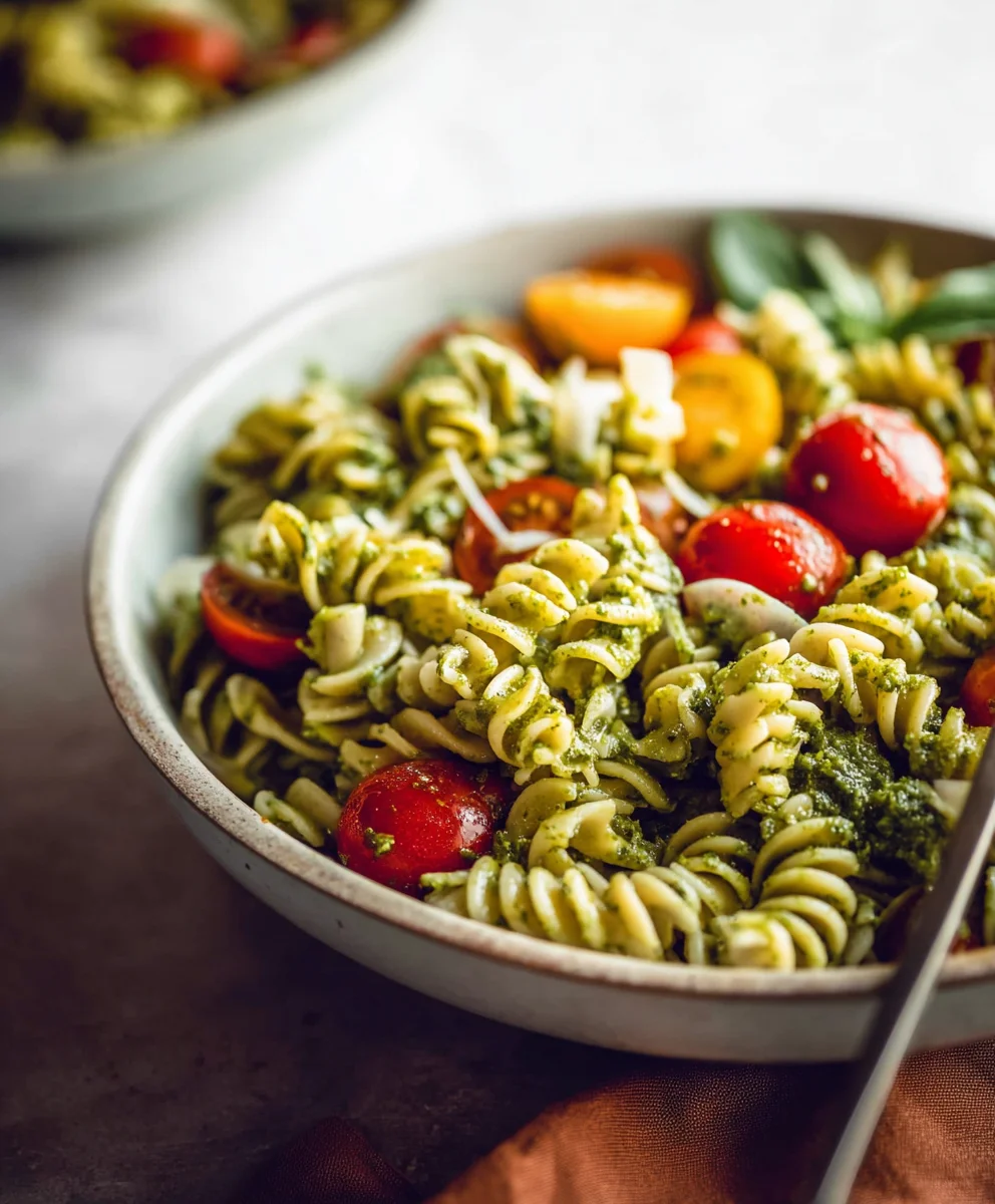 Easy Pesto Pasta Salad - Fresh & Delicious Recipe