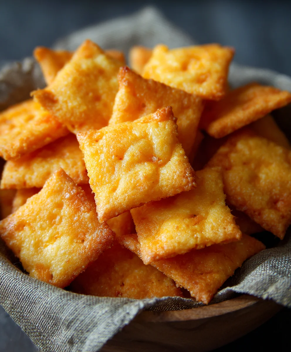 Homemade Cheddar Cheese Crackers- Cheez Its Recipe