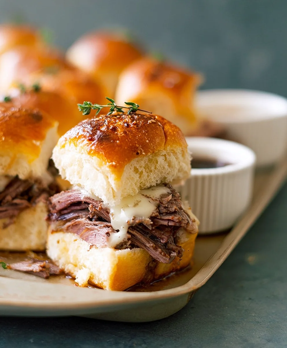 Easy French Dip Sliders - Delicious Beef & Au Jus