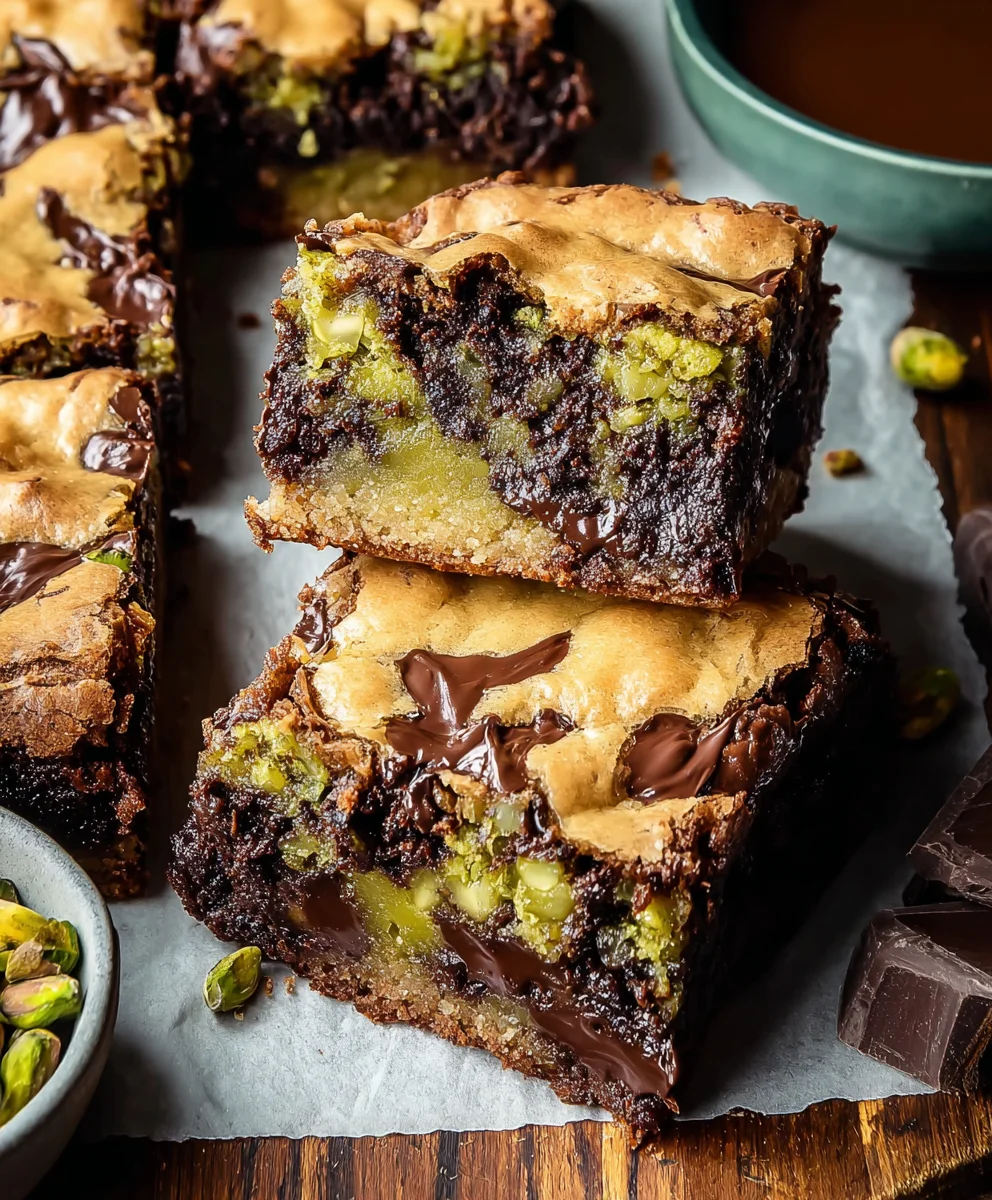 Pistachio Brookies- Easy & Delicious Dessert Recipe