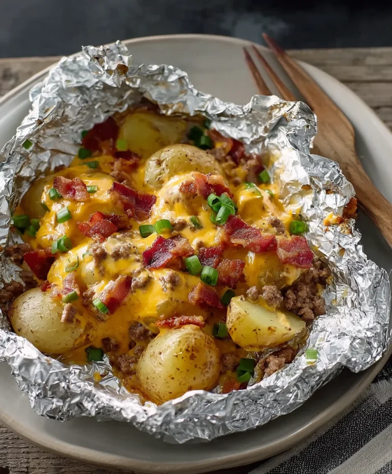 Cheesy Beef Beef Bacon Ranch Potatoes Foil Packets