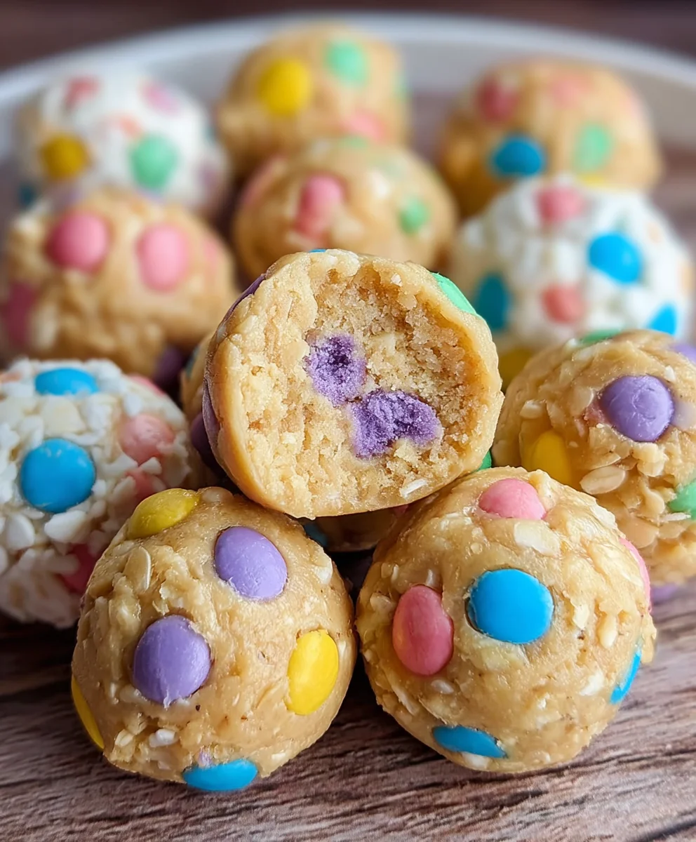 Easter Egg Cookie Dough Bites- No Bake Treat