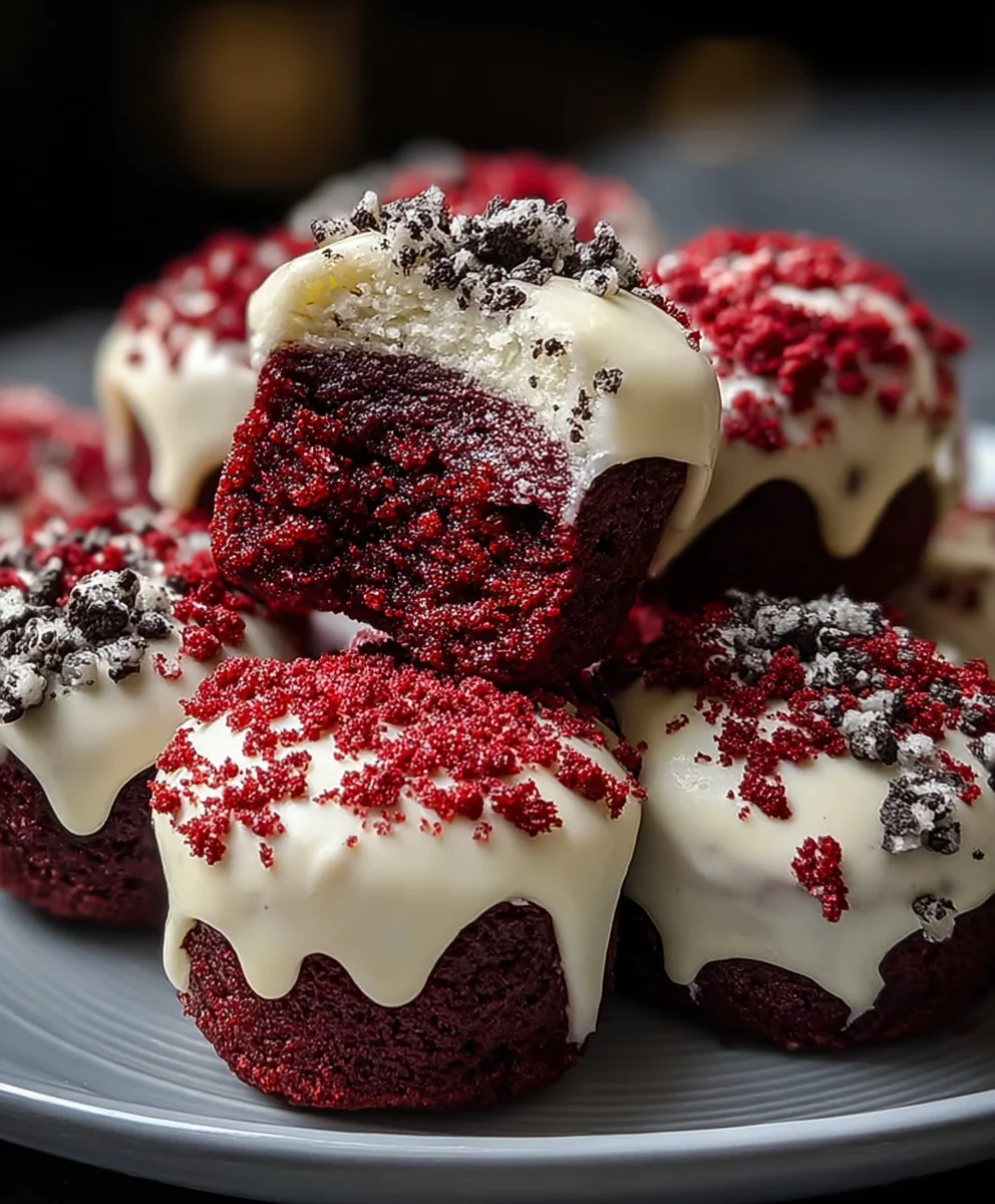 Cookies & Cream Red Velvet Bites-Delicious Treat