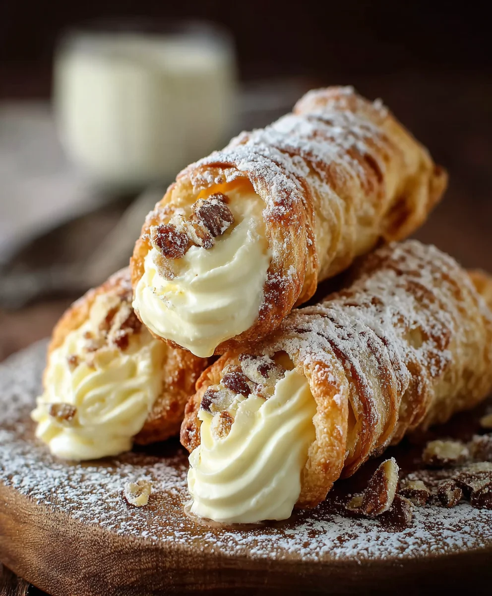 Easy Italian Cream Stuffed Cannoncini Recipe