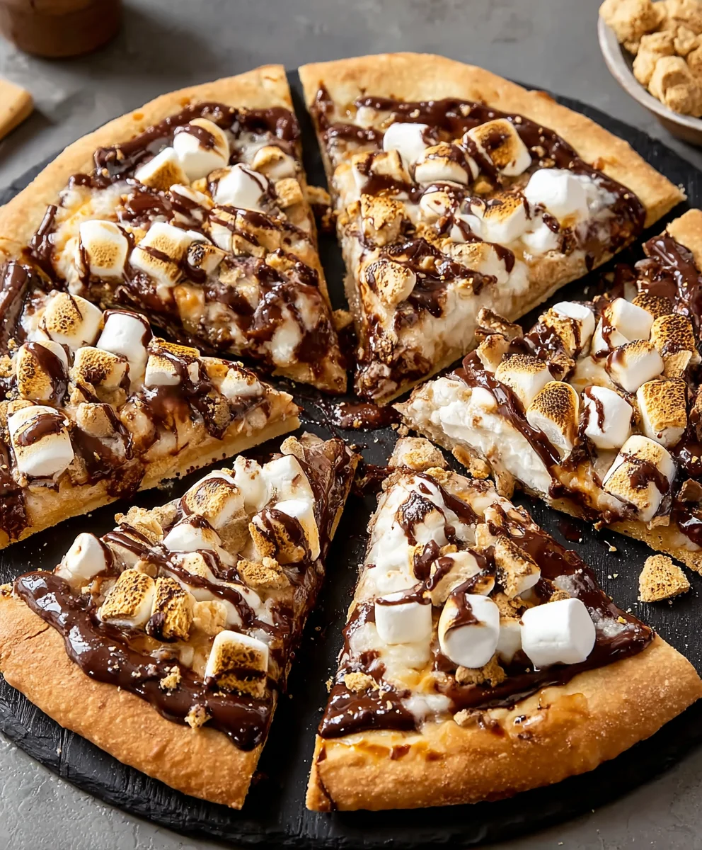 S'mores Pizza Recipe- Decadent Chocolate Grabeef ham Treat