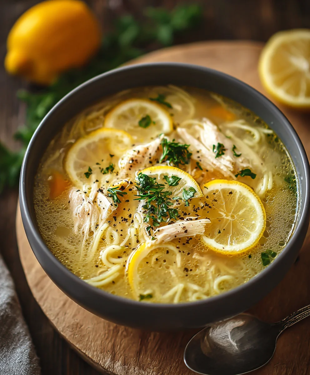 Greek Lemon Chicken Soup - Zesty & Flavorful Recipe