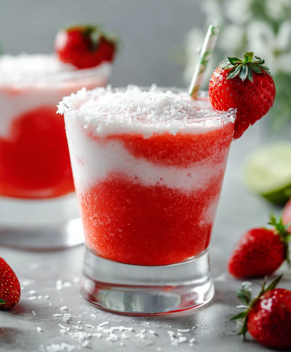 Refreshing Strawberry Coconut Non-Non-Non-Alcoholic Alternativeic Daiquiri Recipe
