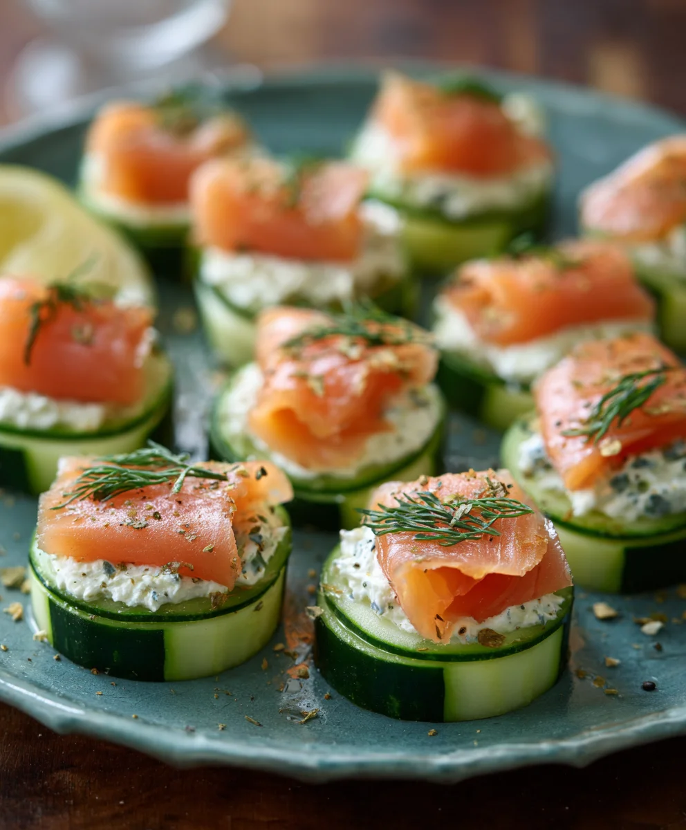 Cucumber Smoked Salmon Bites- Easy Appetizer Recipe