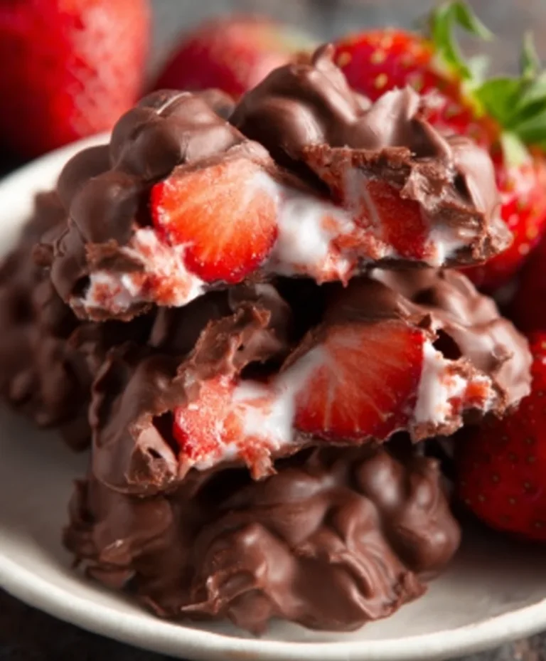 Chocolate Strawberry Yogurt Clusters Easy Snack