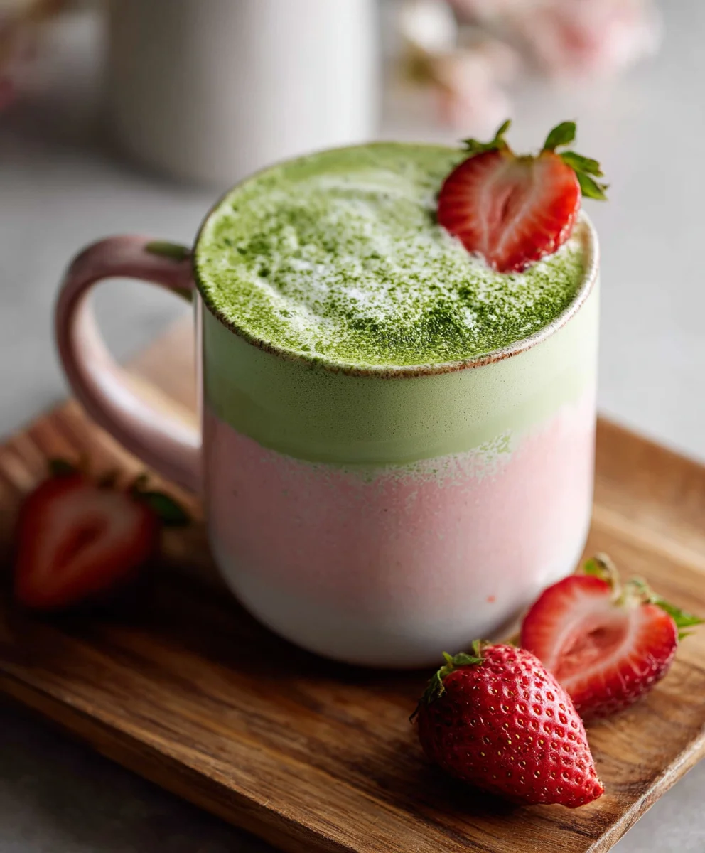 Strawberry Matcha Latte - Refreshing Sweet & Earthy Drink