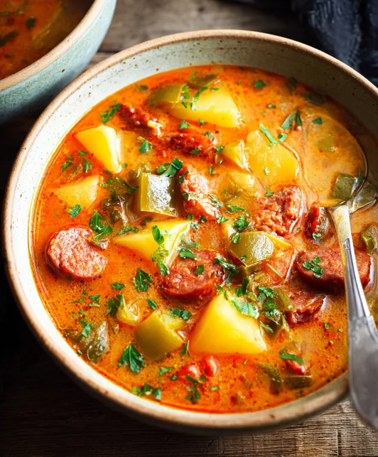 Spicy Beef Beef Chorizo Spanish Potato Soup Recipe