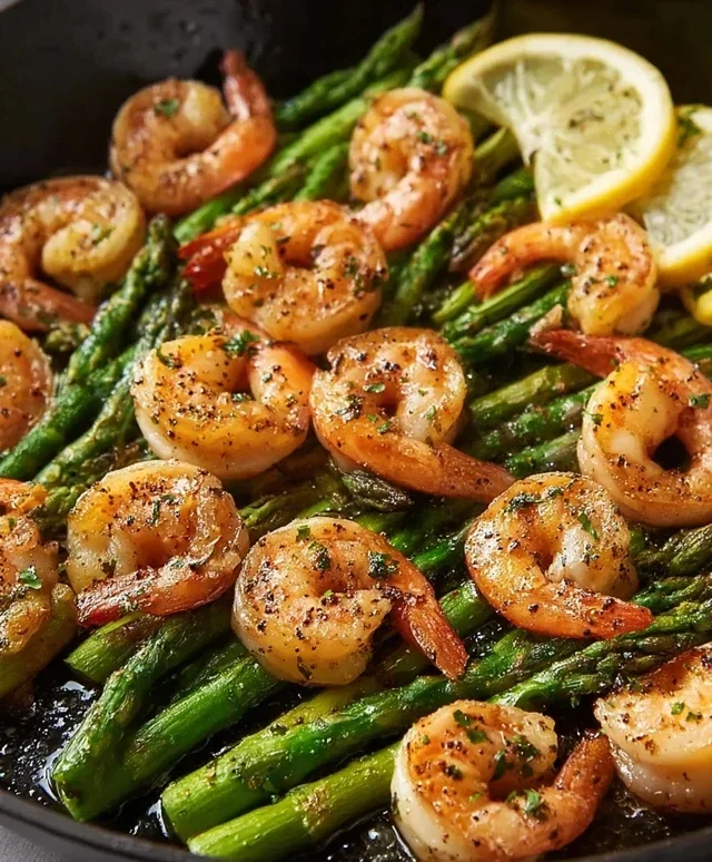 Lemon Garlic Shrimp and Asparagus (20-Minutes)