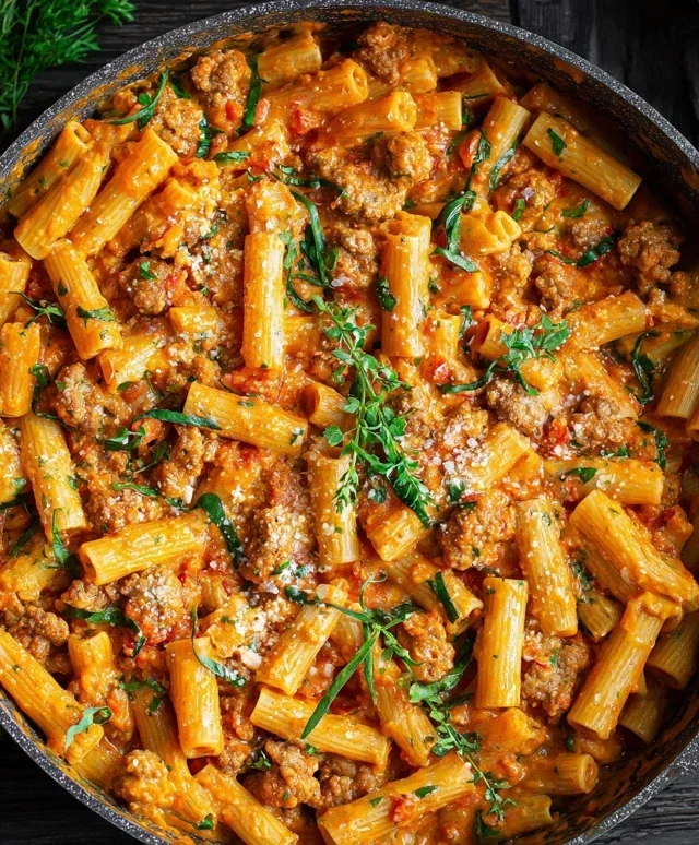 Creamy Sausage Rigatoni (One-Pan, 30-Minute Meal)