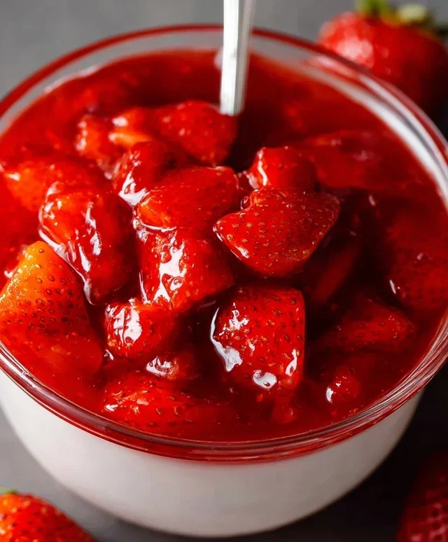 Fresh Strawberry Sauce (Strawberry Topping)