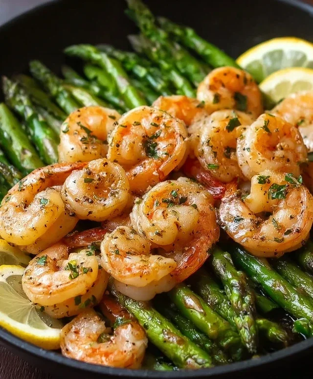 Lemon Garlic Shrimp and Asparagus (20-Minutes)