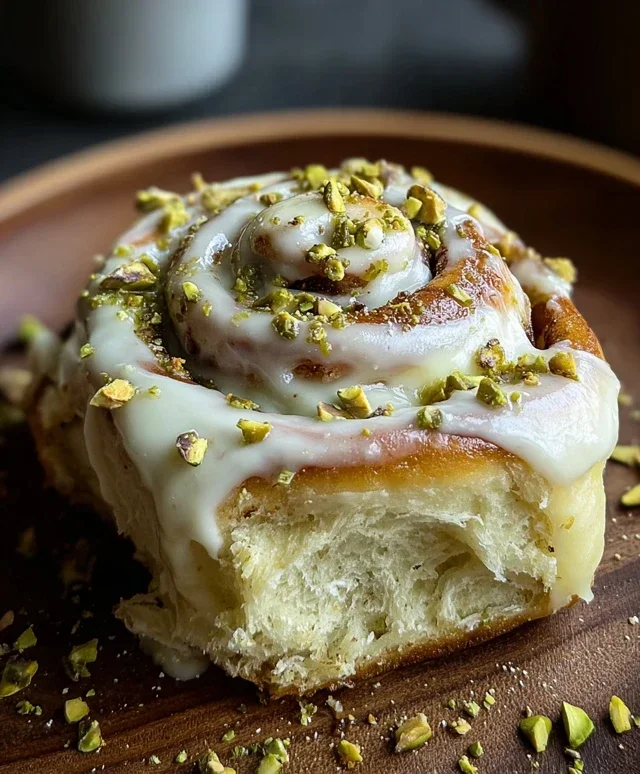 Small Batch Pistachio Cream Cinnamon Rolls