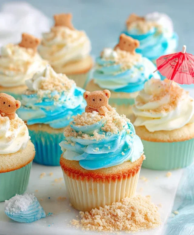 Beach Party Cupcakes