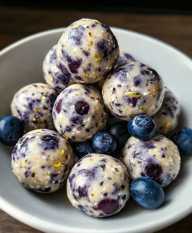 No-Bake Lemon Blueberry Protein Bites