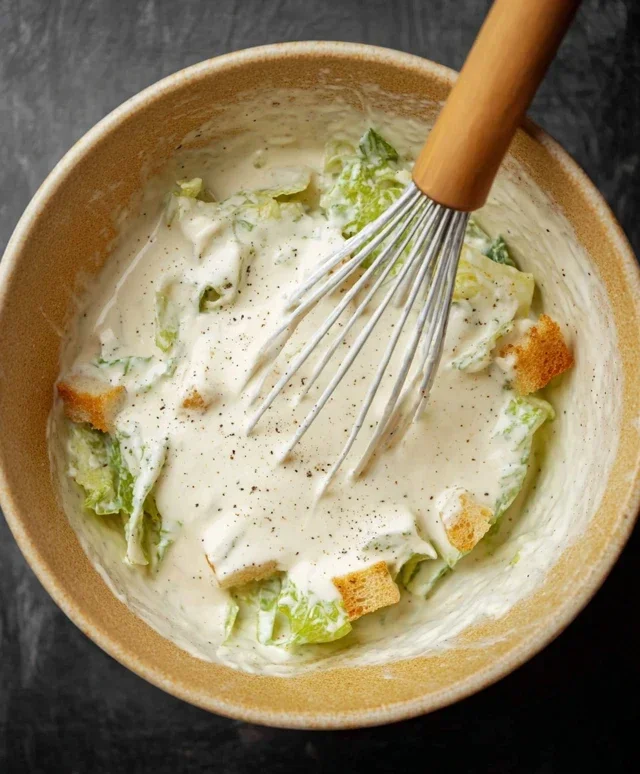 Homemade Creamy Caesar Salad Dressing