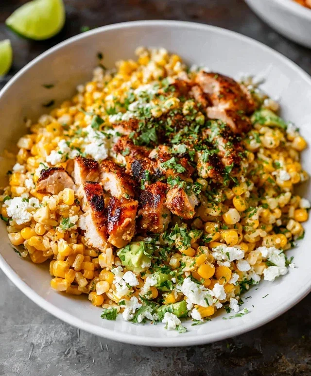 Street Corn Chicken Rice Bowl Recipe