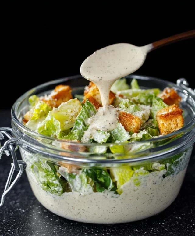 Caesar Salad Dressing (Classic, Creamy & 5 Minutes) 🥗
