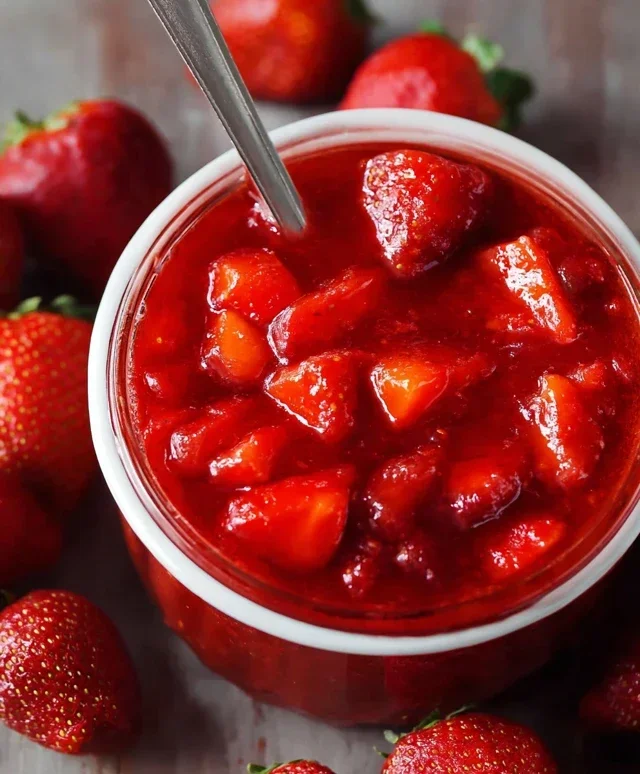 Fresh Strawberry Sauce (Strawberry Topping)
