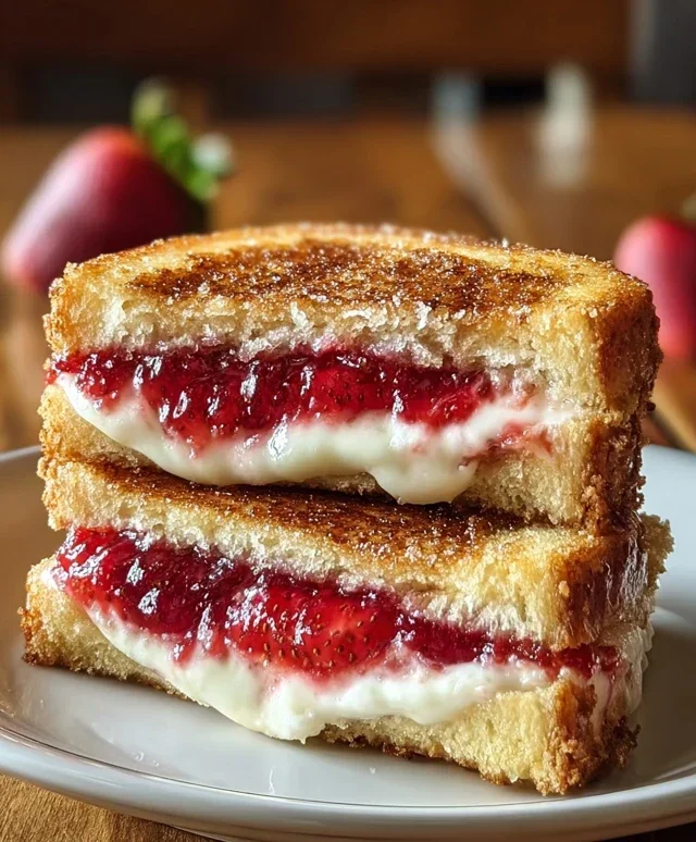 Fried Strawberry Cheesecake Sandwiches