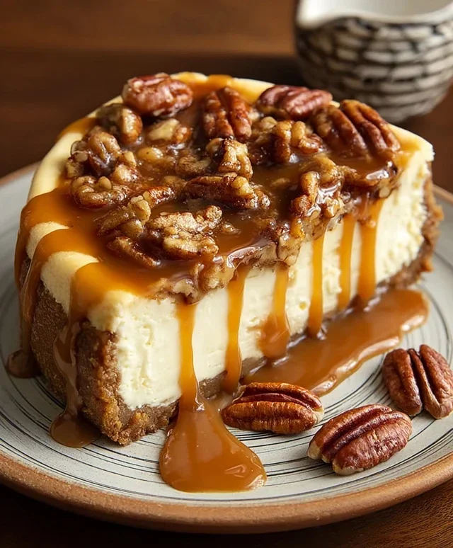 Pecan Caramel Cheesecake