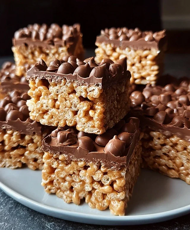 Chocolate Peanut Butter Rice Krispie Squares