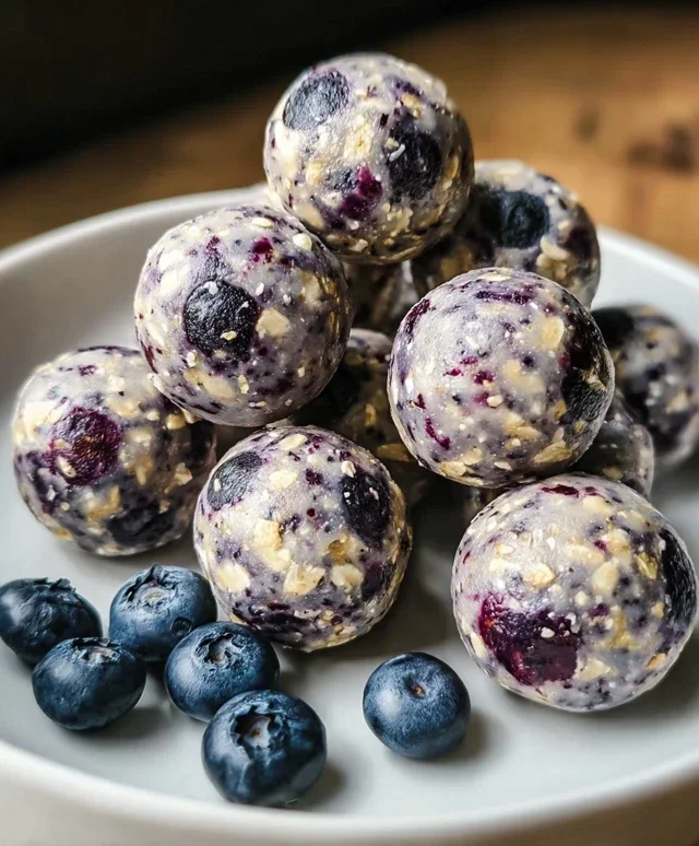 No-Bake Lemon Blueberry Protein Bites