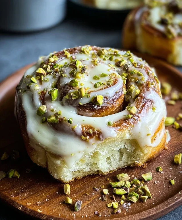 Small Batch Pistachio Cream Cinnamon Rolls