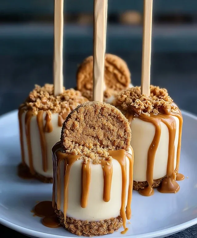 Biscoff Cookie Butter Cheesecake Pops