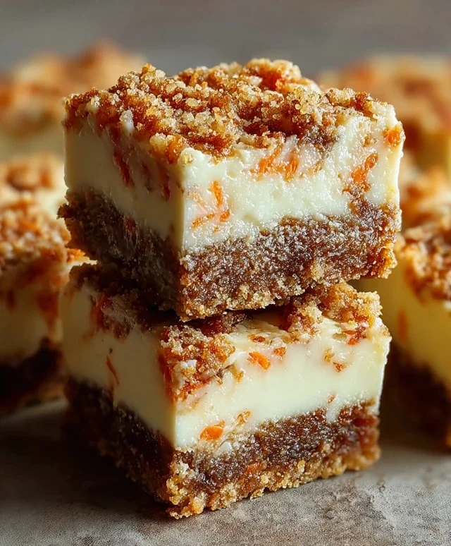 Irresistibly Indulgent Carrot Cake Cream Cheese Bars