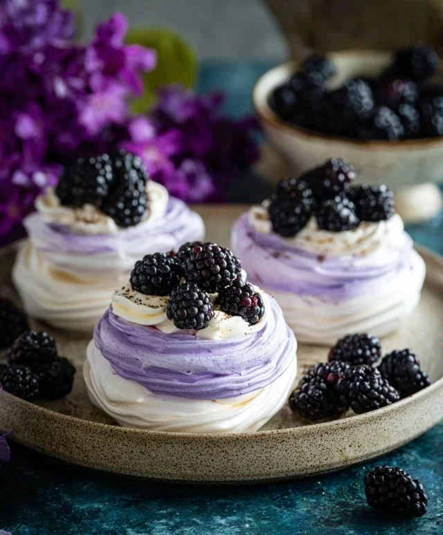 Blackberry Pavlovas