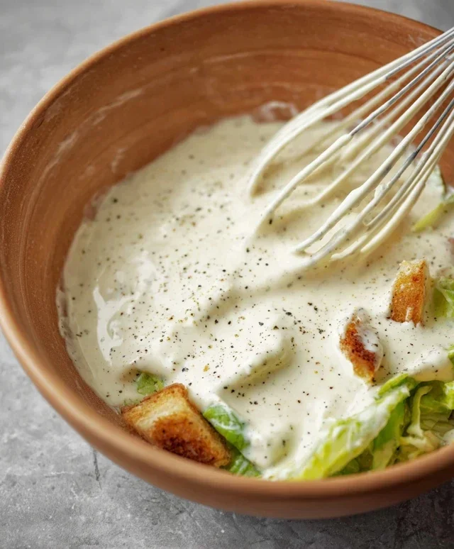 Homemade Creamy Caesar Salad Dressing