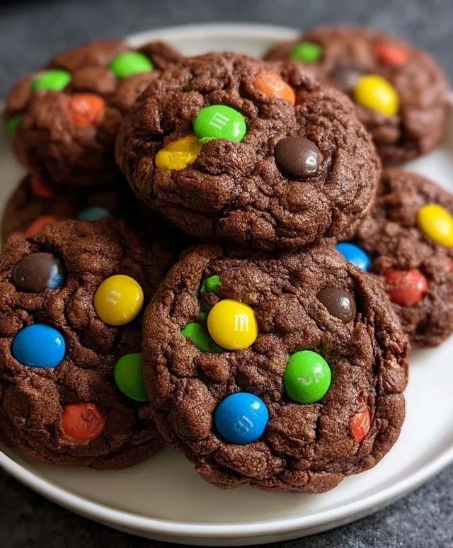 Chocolate M&M Cookies