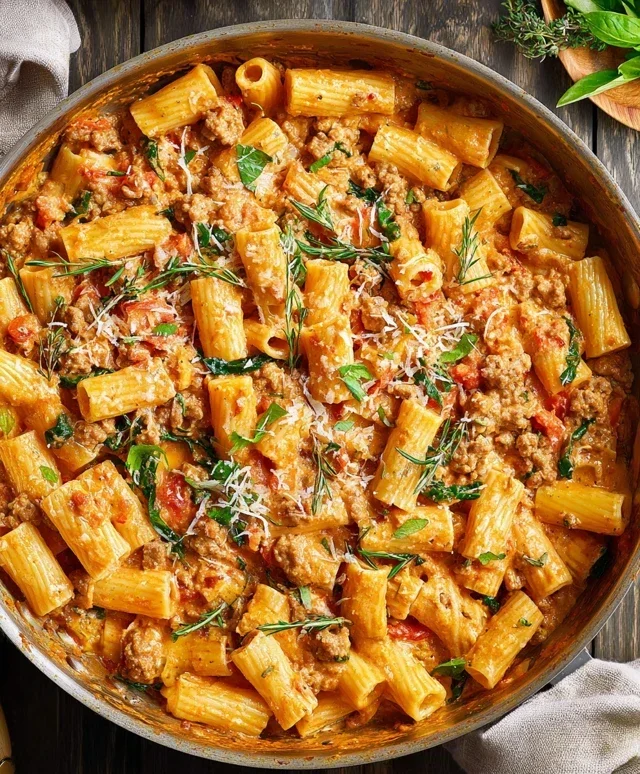 Creamy Sausage Rigatoni (One-Pan, 30-Minute Meal)