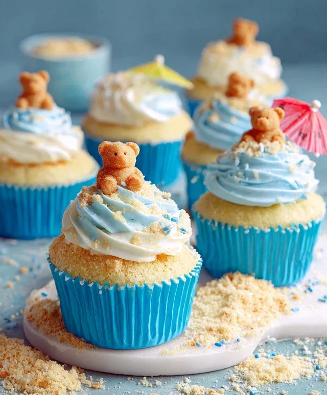 Beach Party Cupcakes
