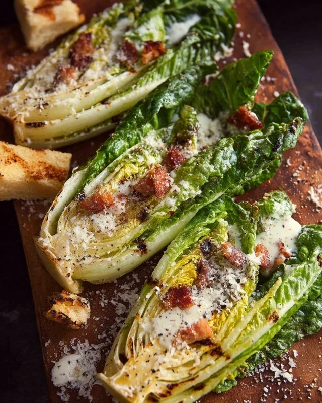 Grilled Romaine Caesar Salad Recipe