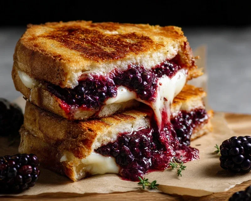 Blackberry Balsamic and Brie Grilled Cheese