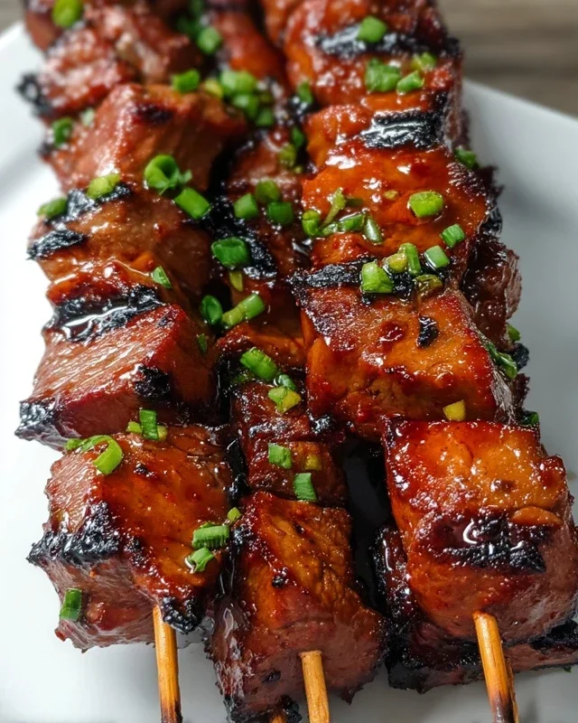 BBQ Beef Skewers with Filipino BBQ Marinade