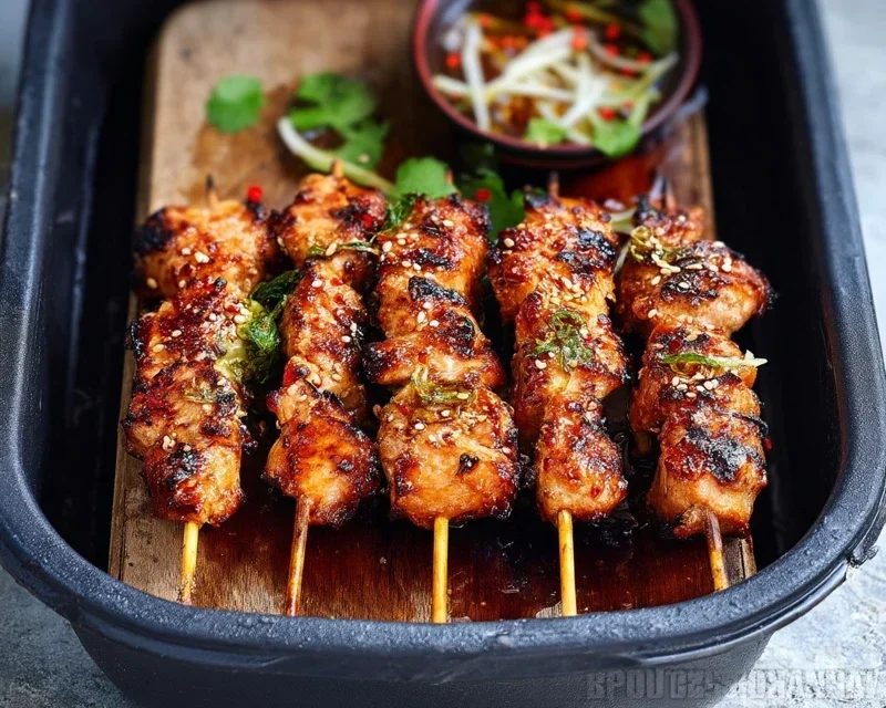 Bang Bang Chicken Skewers
