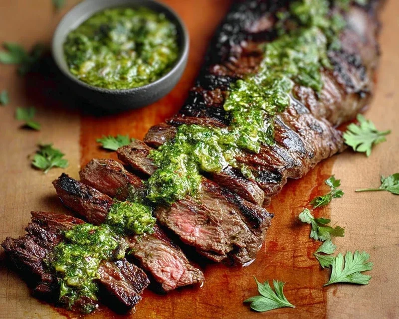 Skirt Steak Marinade Recipe with Chimichurri Recipe